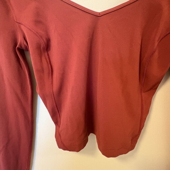 Lululemon Align Long Sleeve Shirt, Size 10 Red Merlot - Picture 2 of 7